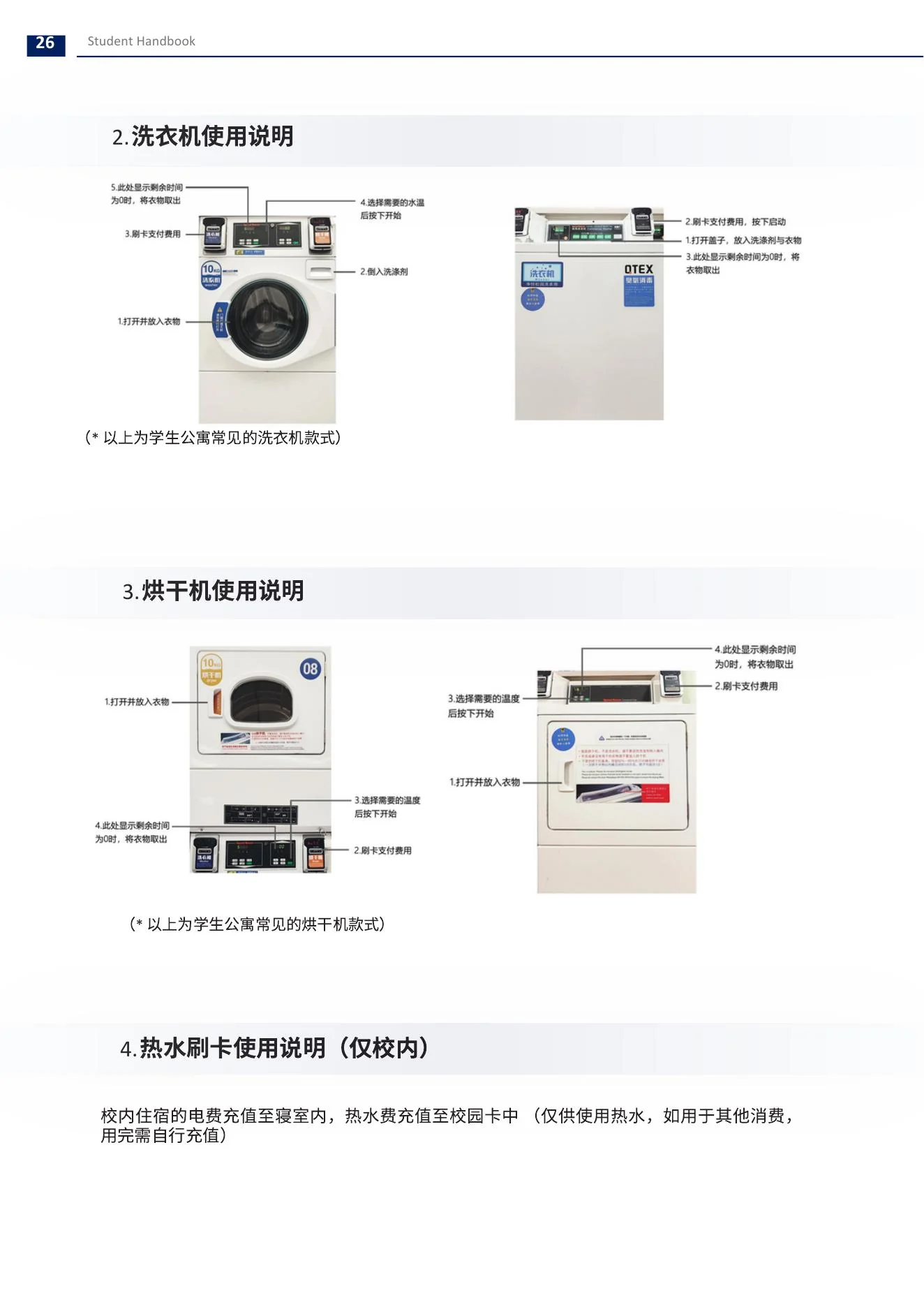 洗衣机与烘干机使用说明，来源于手册第 28 页